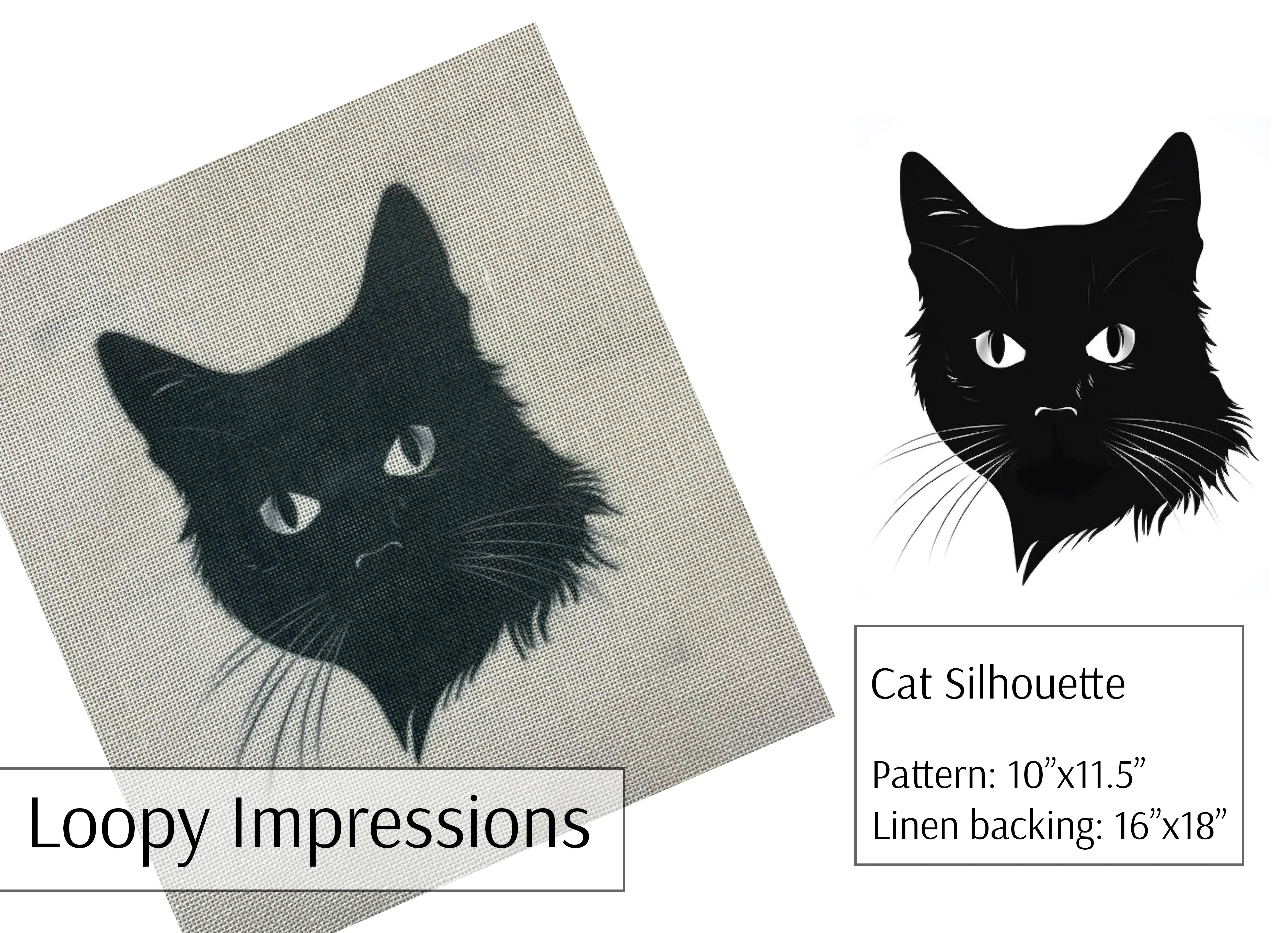 Loopy Impressions Pattern - Cat Silhouette